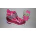 Bessky 7483-1 ботинки демисезонные с мигалками розовые девочке 