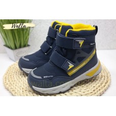 B&G b&g ТКТ 23-3/01 зимові термо чобітки сині з жовтим 