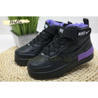 Nike Air Force найк репліка хайтопи кросівки чорні дівчаткам в Черкасах 