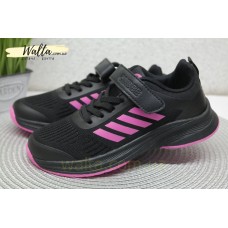 Сlibee ЕС 254 текстильні кросівки чорні з рожевим репліка Adidas 