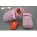Apawwa QC62-1 текстильные кроссовки девочке розовые с мигалками