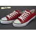 красные текстильные кеды реплика Converse на шнуровке