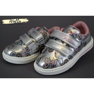 Skazka Weestep R910733352 кроссовки девочке серебро с бабочками