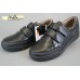 Kangfu С1696 кожаные черные туфли прорезиненные мальчику в школу