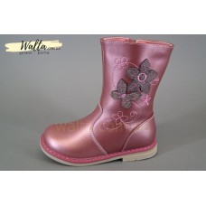     0 Skazka R258335526 деми ботинки девочке розовые с вышивкой 