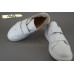 MERMAID кожаные кроссовки белые на липучках и платформе 