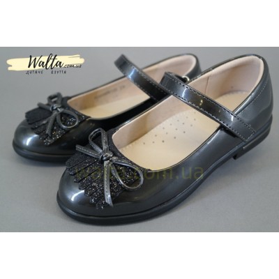 Weestep R555954135TH туфельки в школу девочке серые бант 