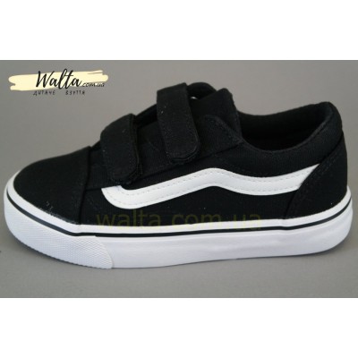 Сlibee детские текстильные кеды черные реплика Vans 18-19см 