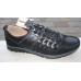 Kangfu N1198-2  туфли-кроссовки мужские подростковые кожа черные 