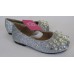 Paliament D18170-2 туфли-балетки девочке нарядные серебро с бусинками