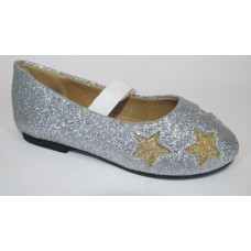 Paliament D18188-2 нарядные блестящие туфельки-балетки со звездочкой девочке