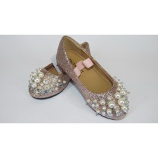 Paliament D18188-1  туфли нарядные девочке со стразами розовые блестящие