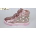Skazka R811635316  демисезонные ботиночки девочке розовые с бусинками на байке