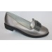 HOROSO ТВ91-6С  туфли балетки школьные девочке серебро на каблучке