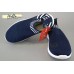 Apawwa  ZC48-1 текстильные кроссовки -слипоны синие с белым 