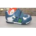 0 B&G 180-415 кожаные кроссовки мальчику ортопедические синие с зеленым 